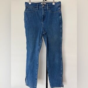 Madewell Roadtripper High Rise Super Soct Denim‎ Split Leg Size 29 Medium Wash